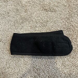 Black Terry Cloth Skincare Headband | Velcro Closure | Spa Headband | NWOT